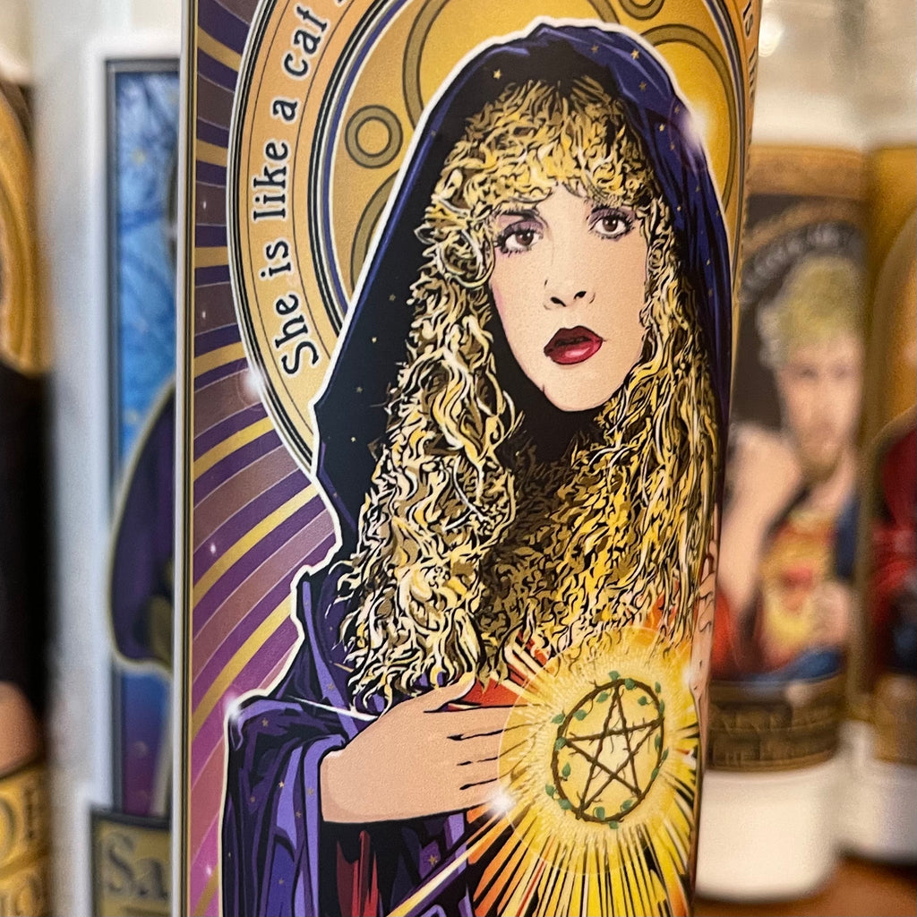 Saint Stevie The White Witch Candle Cleaverandblade.com