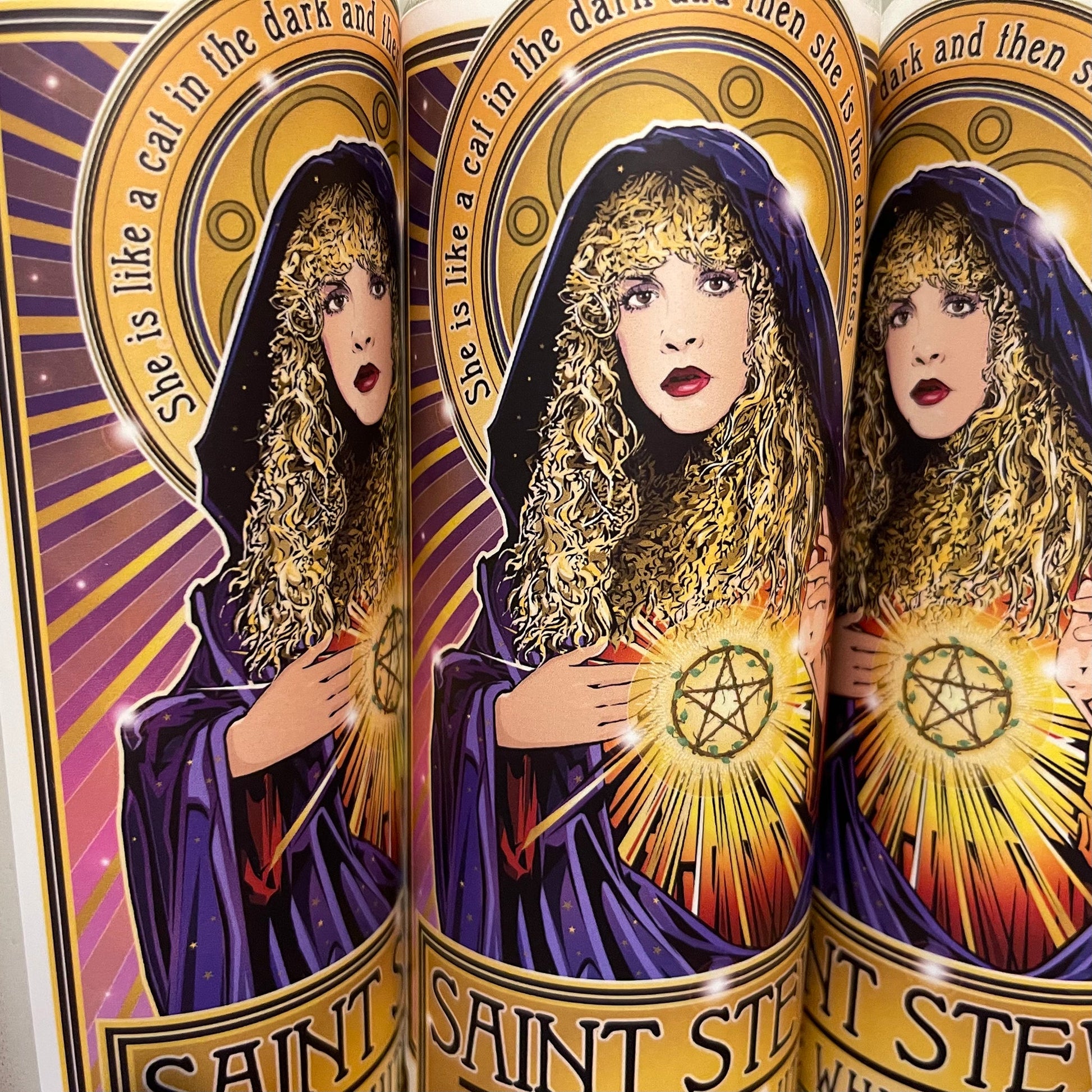 Saint Stevie The White Witch Candle Cleaverandblade.com