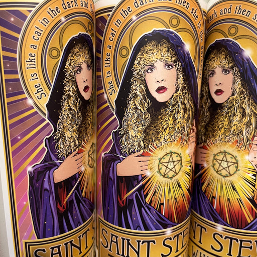 Saint Stevie The White Witch Candle Cleaverandblade.com