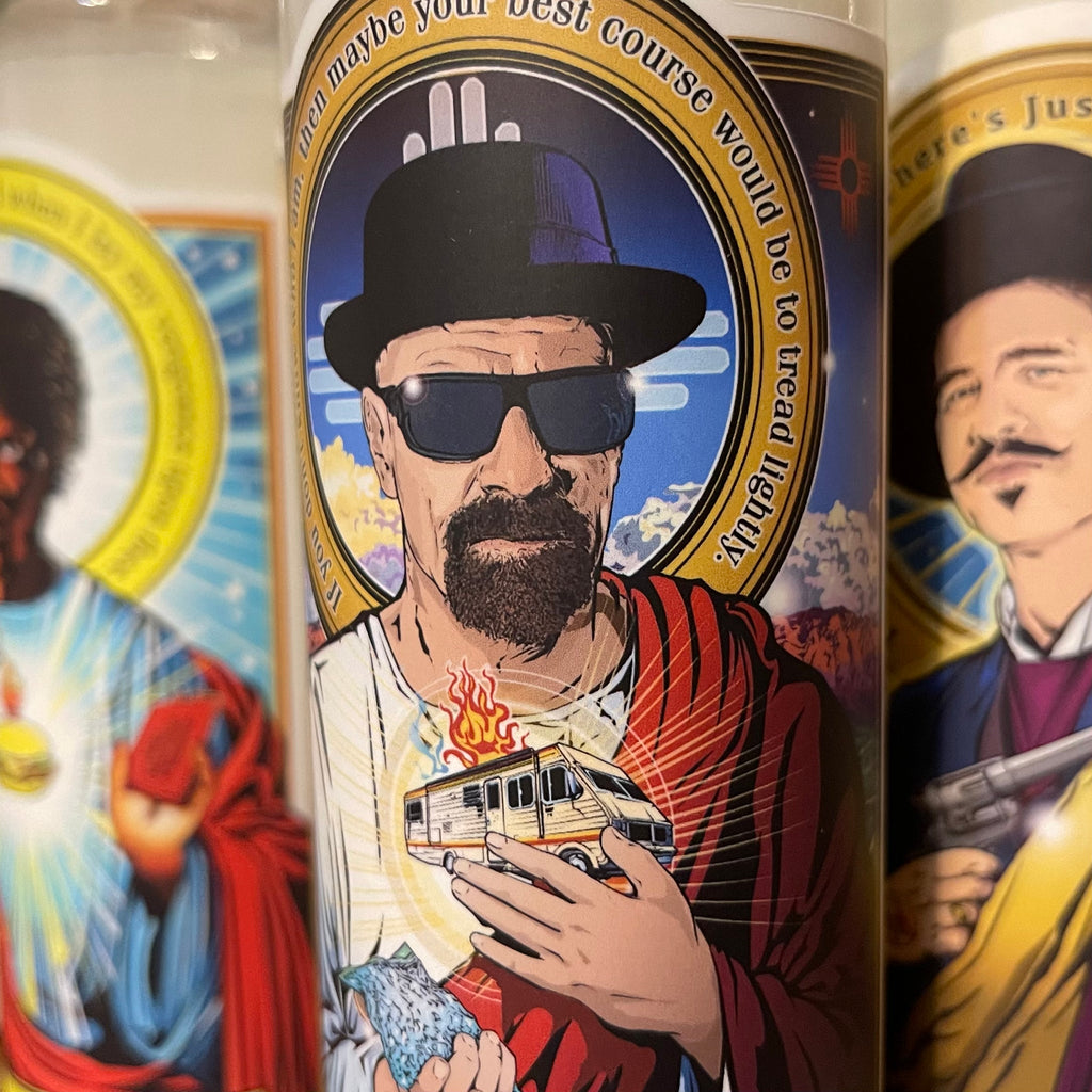 Saint Walter White The One Who Knocks Candle Cleaverandblade.com
