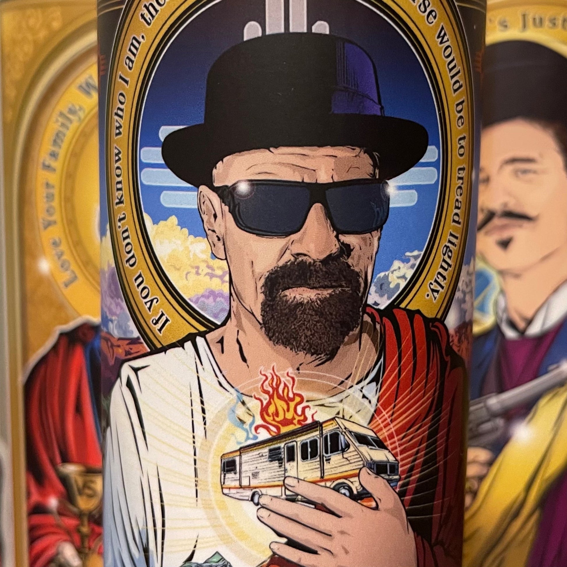 Saint Walter White The One Who Knocks Candle Cleaverandblade.com