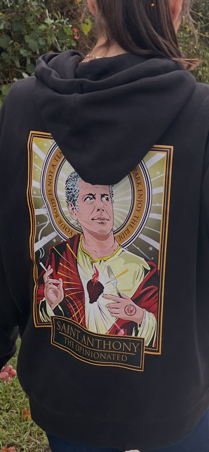 Limited Time Print Cleaver & Blade™ Saint Bourdain Hoodie Jacket