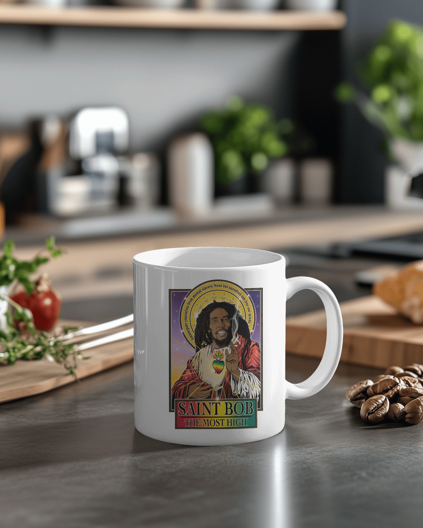 Chef Coffee Mug – “Saint Bob The Most High” Parody Mug | Cleaver & Blade®