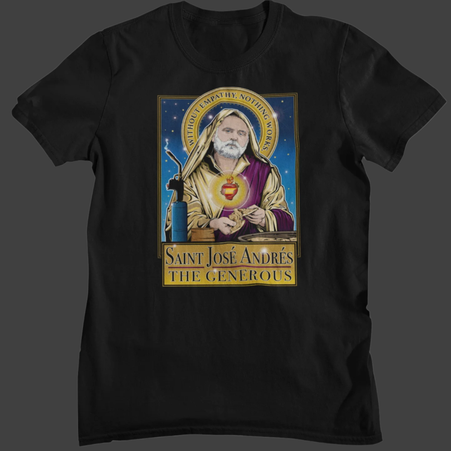 Saint Jose Andres The Generous Black T-Shirt
