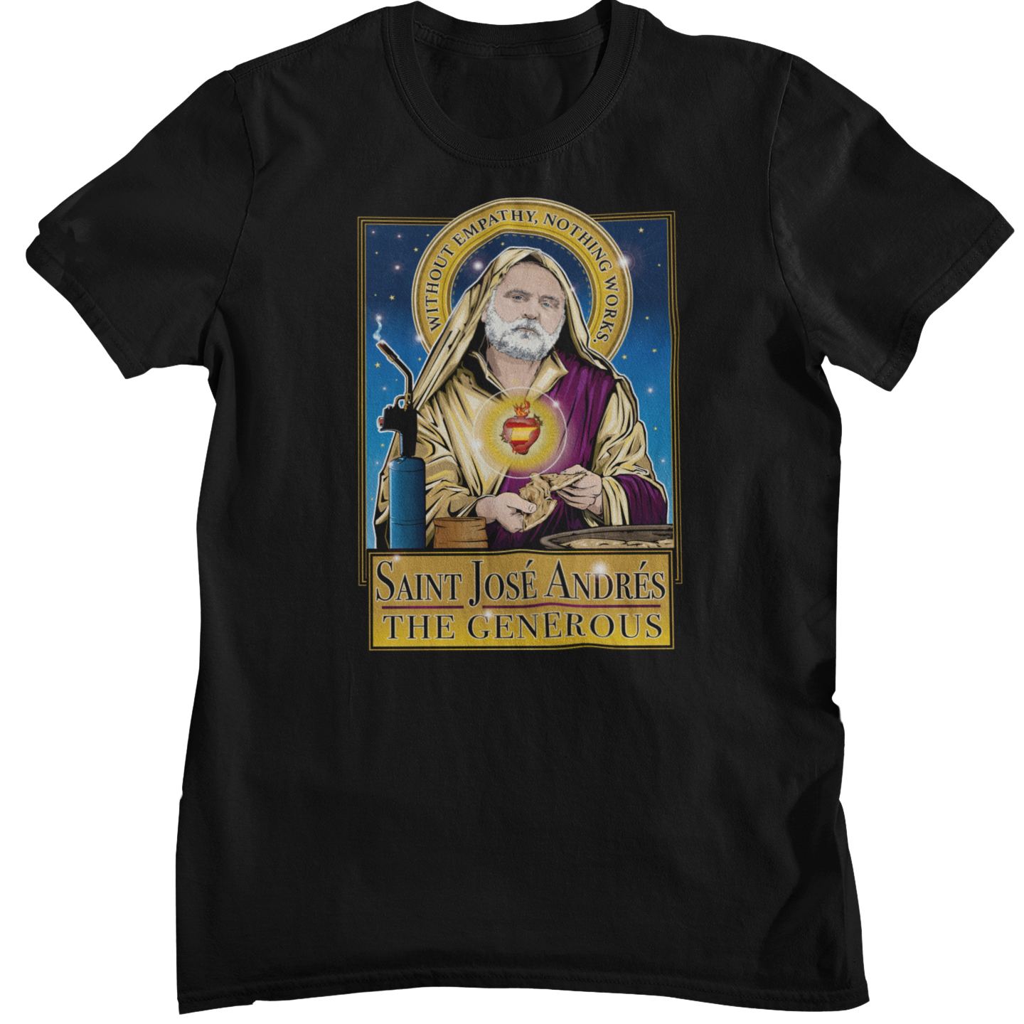 Saint Jose Andres The Generous Black T-Shirt