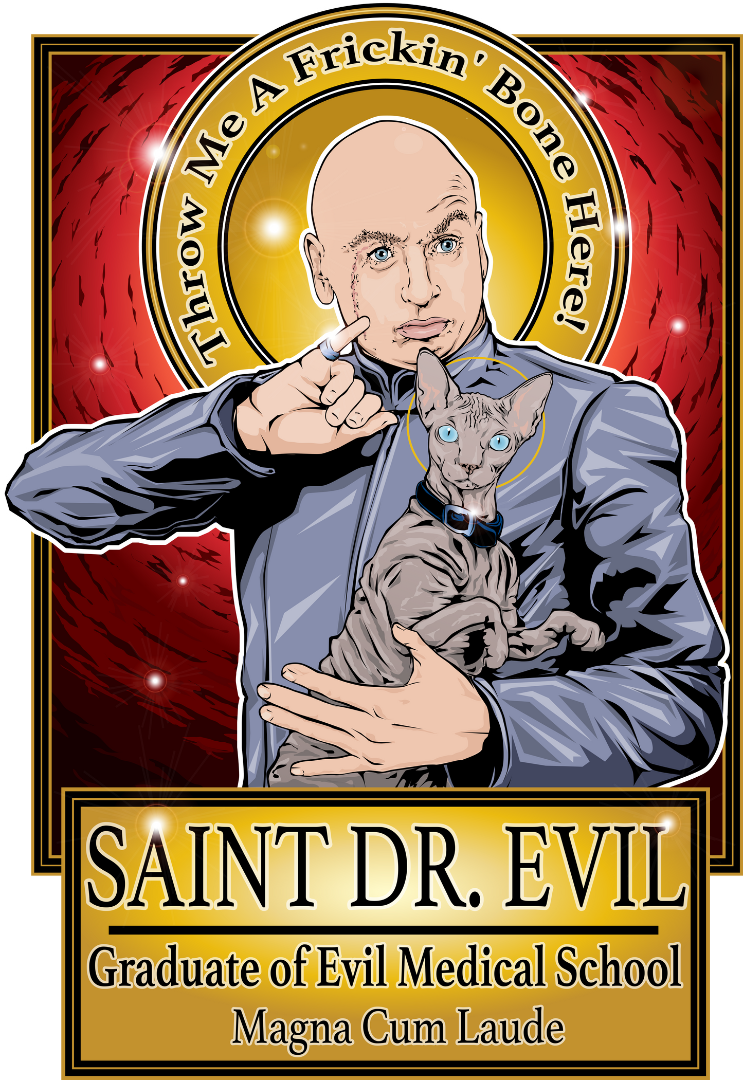 Saint Doctor Evil Poster-Posters-Cleaverandblade.com