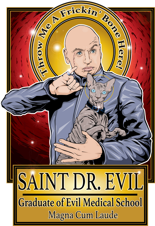 Saint Doctor Evil Poster-Posters-Cleaverandblade.com