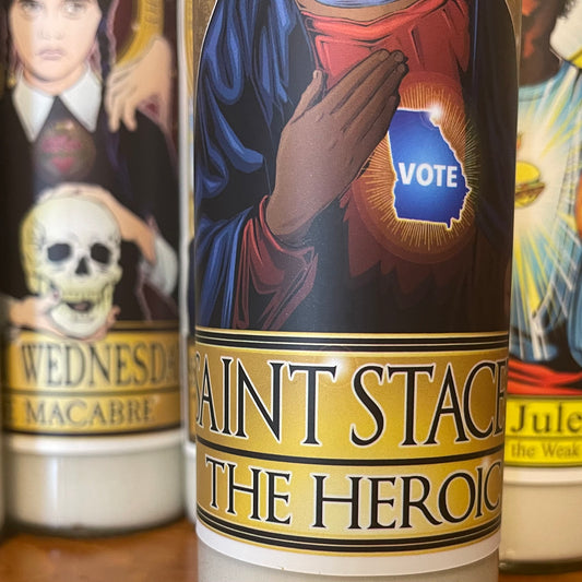 Saint Stacey The Heroic Candle Cleaverandblade.com