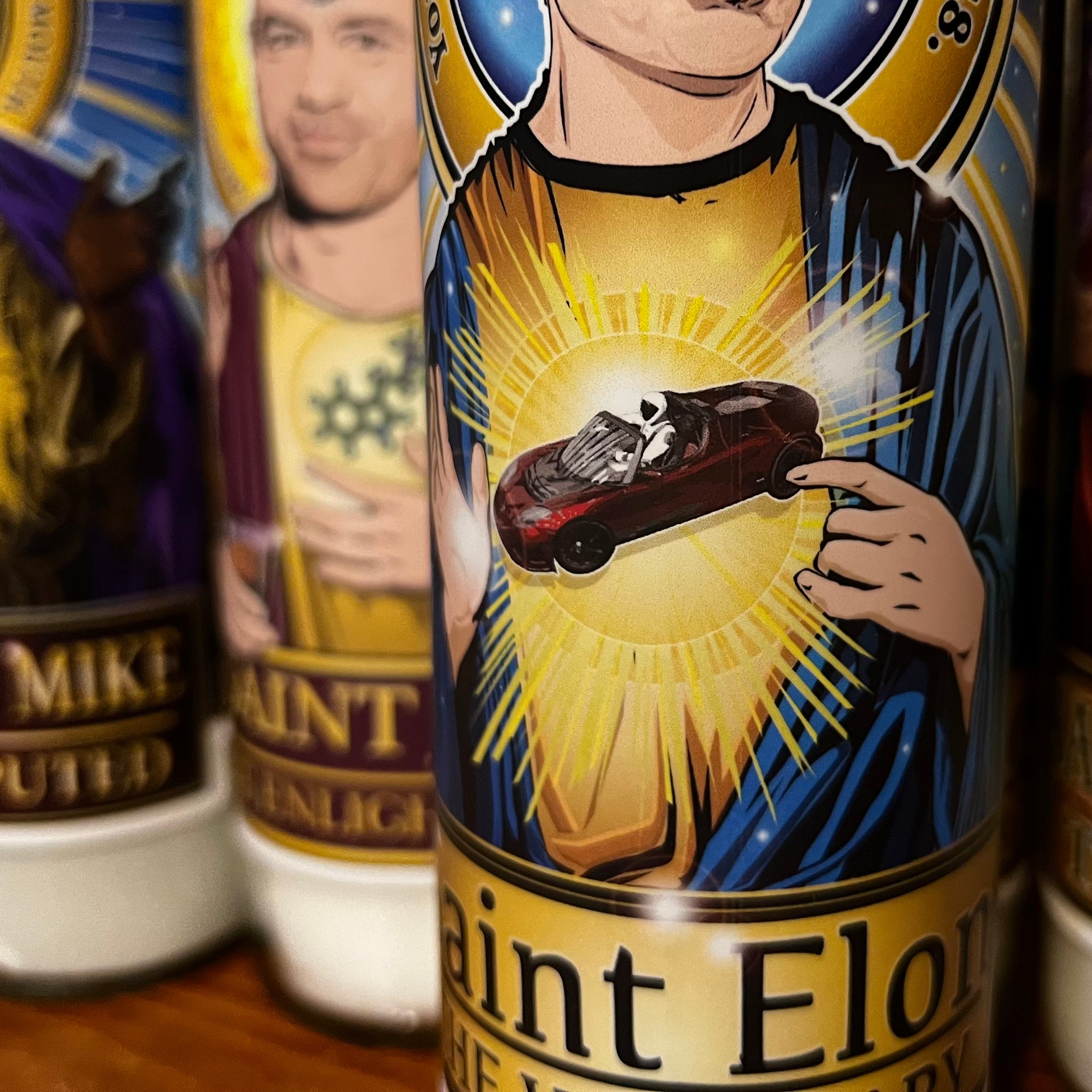 Saint Elon the Visionary Candle Cleaverandblade.com