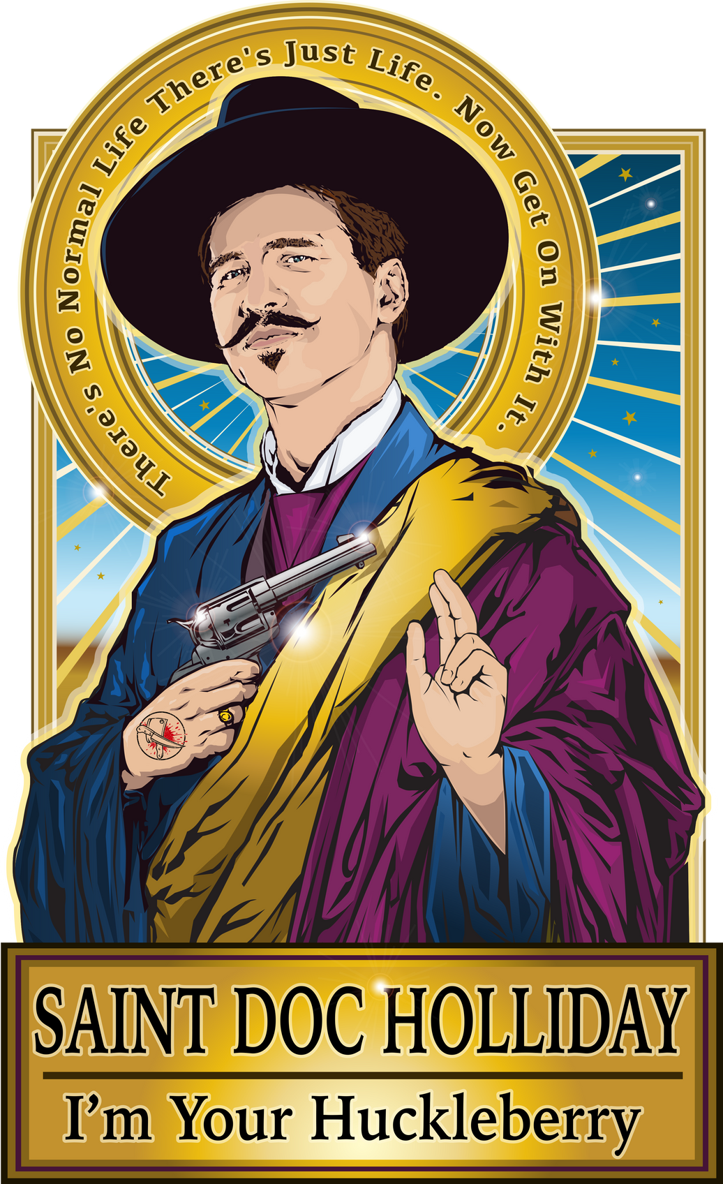 Saint Doc Holliday Poster-Posters-Cleaverandblade.com