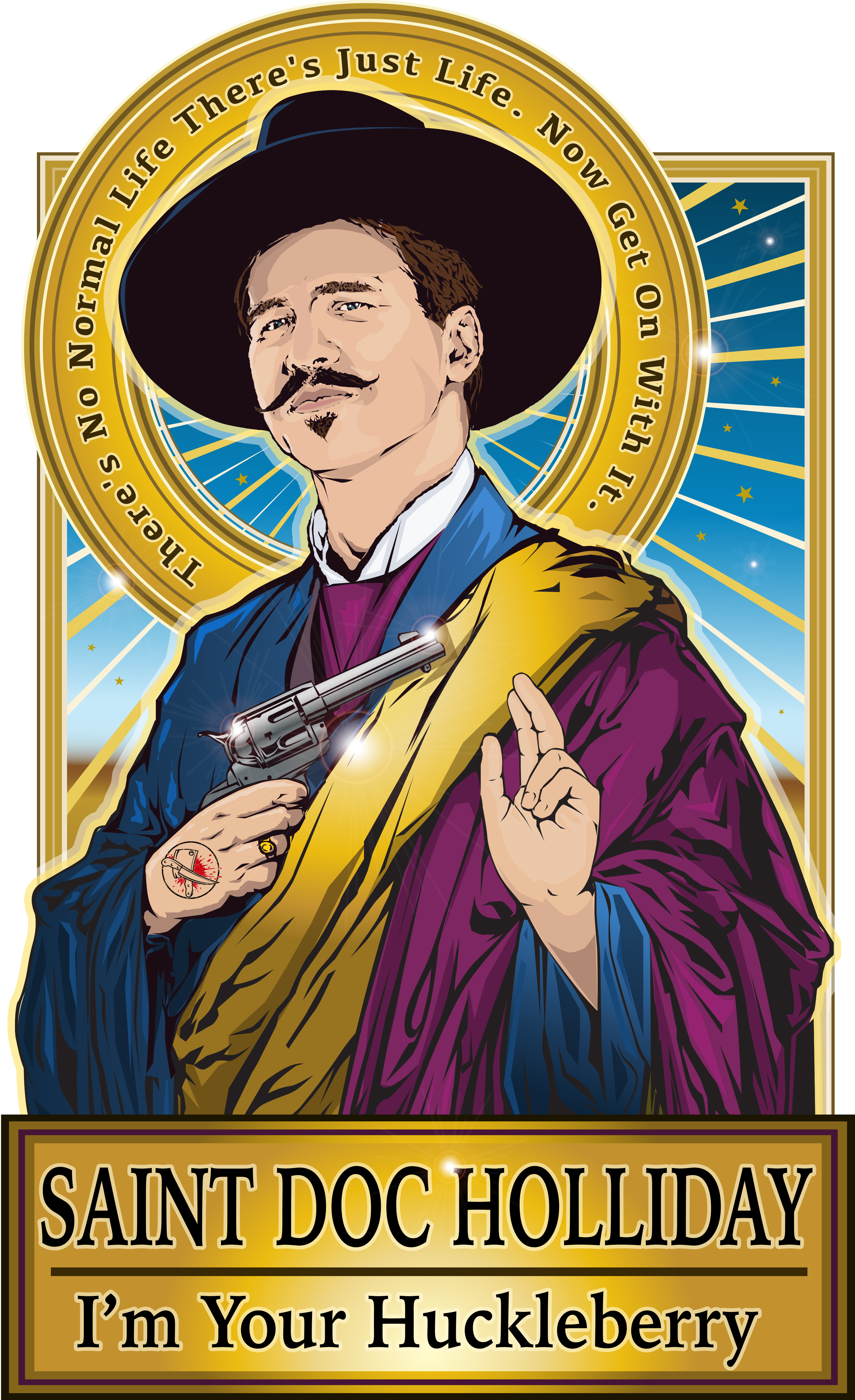 Saint Doc Holliday Poster-Posters-Cleaverandblade.com