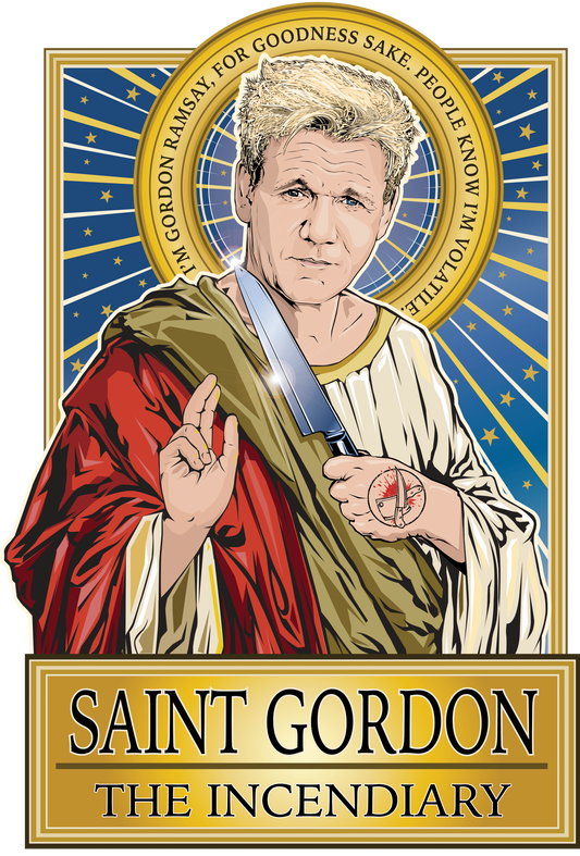 Saint Gordon - The Incendiary Poster-Posters-Cleaverandblade.com