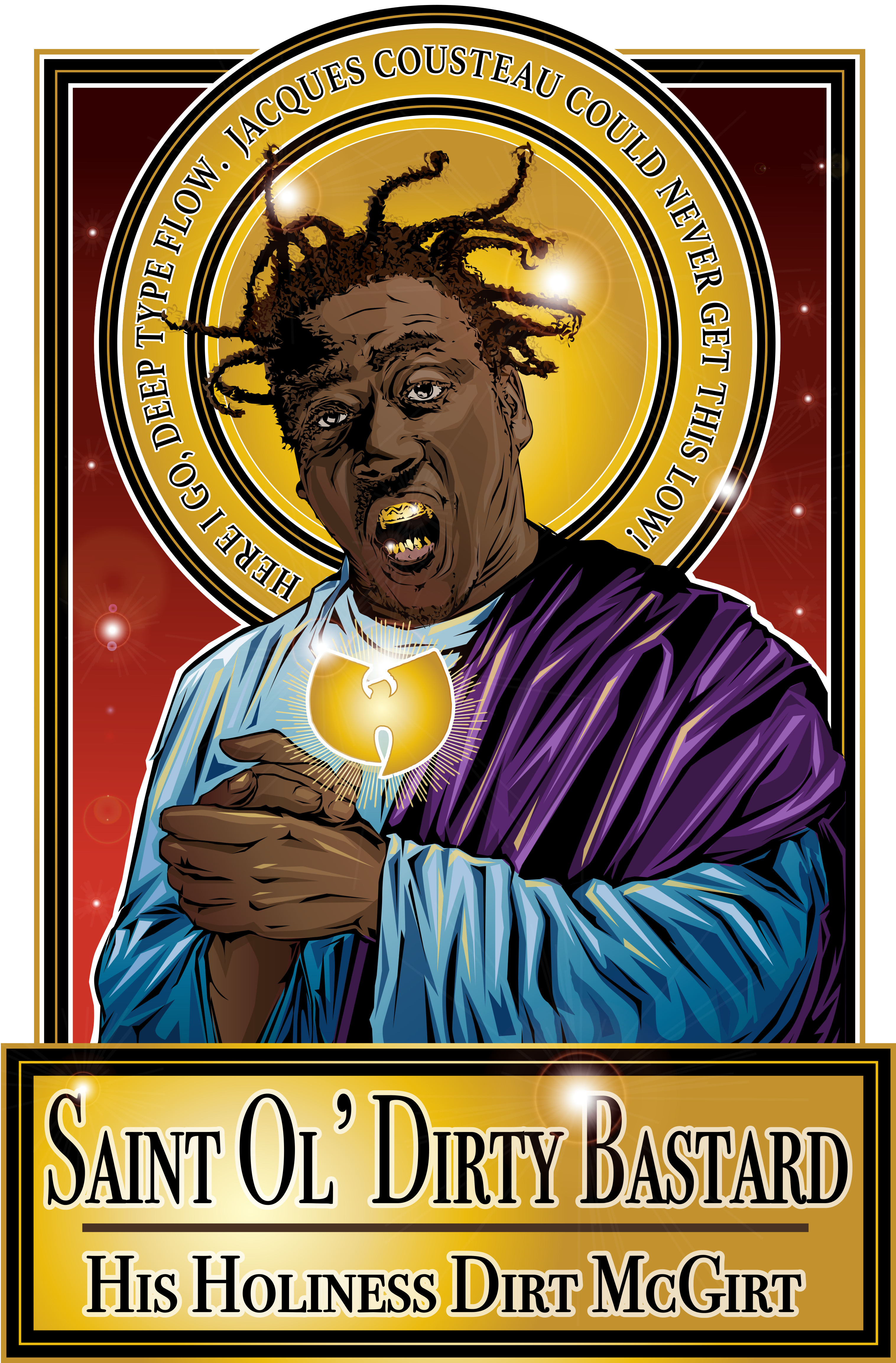 Saint Ol' Dirty Bastard Poster-Posters-Cleaverandblade.com