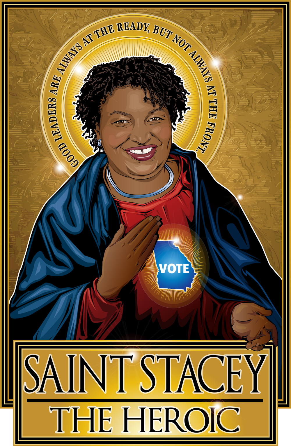 Saint Stacey The Heroic Poster-Posters-Cleaverandblade.com