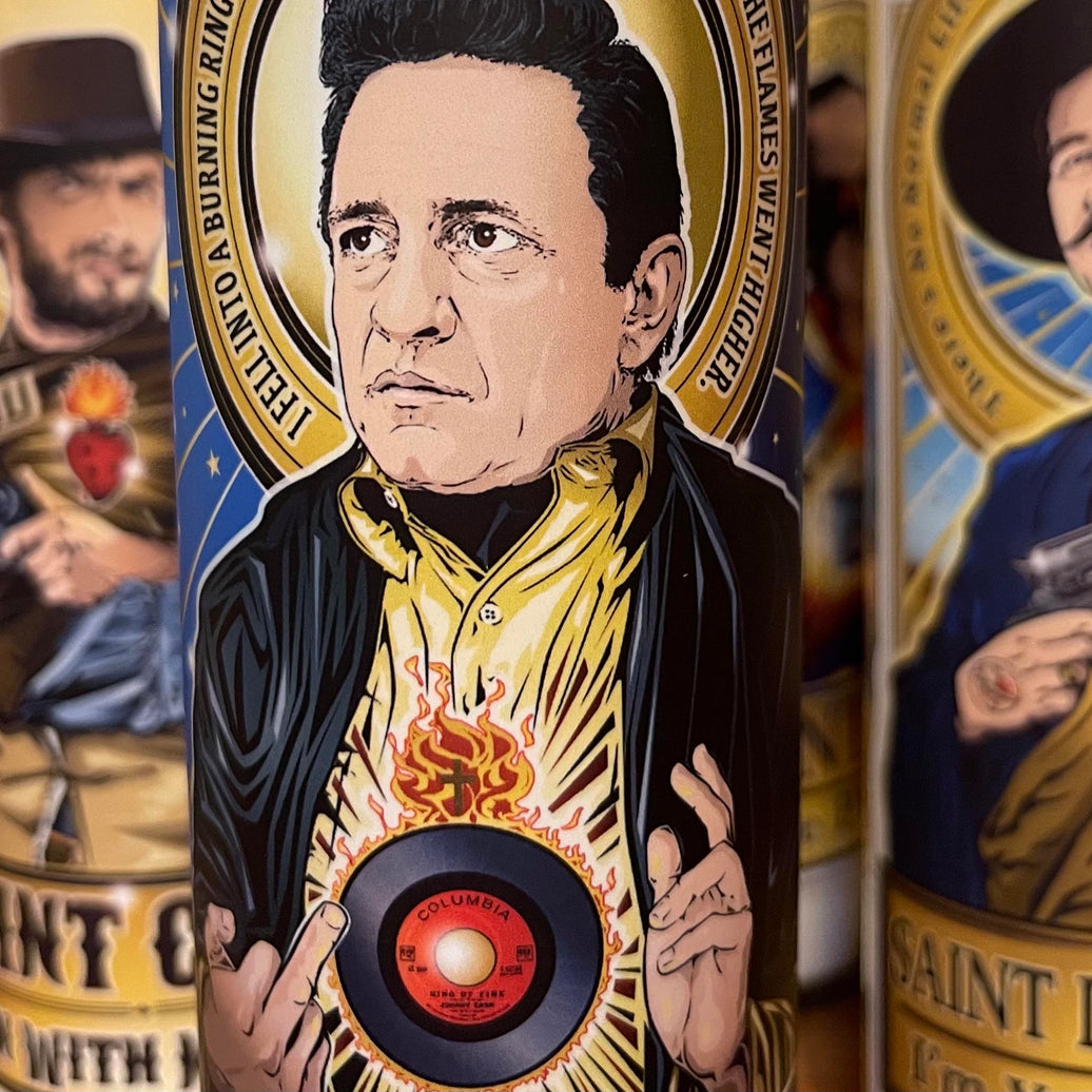 Saint Johnny The Man Candle Cleaverandblade.com