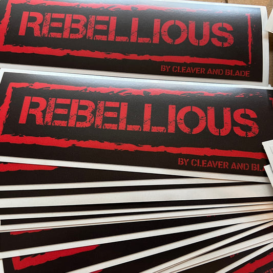 Rebellious Black Bumper Sticker